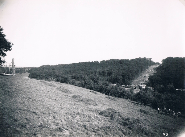 Gerohdete Trasse fr den Sulzbachviadukt